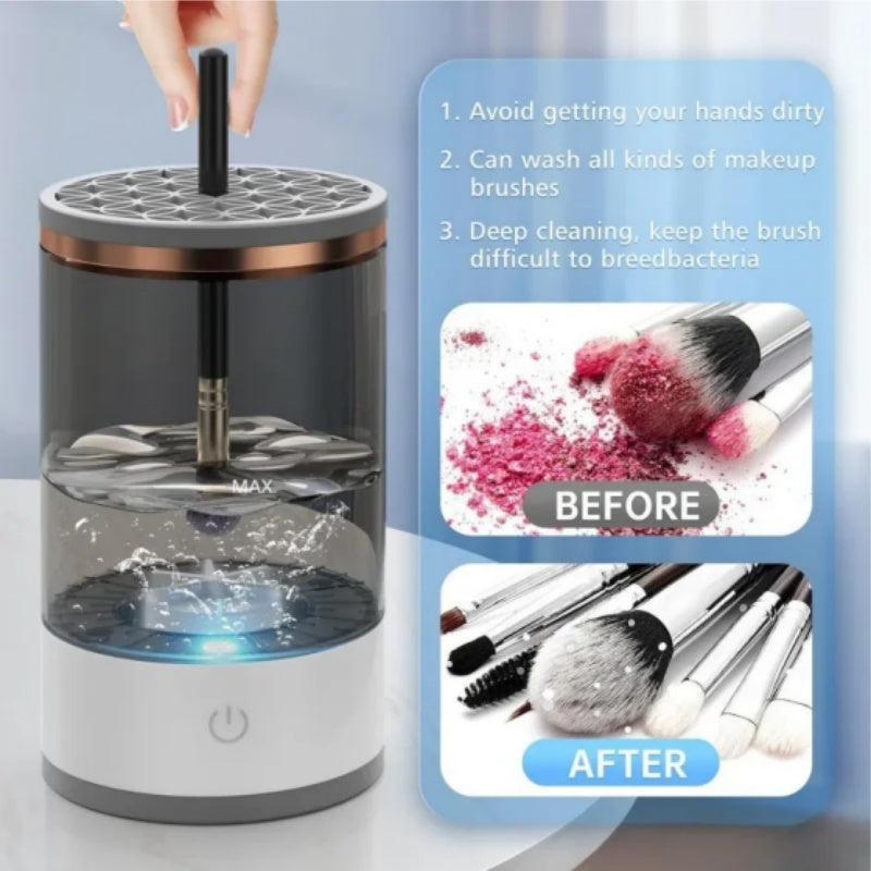 Makeup Brush Cleaner Automatic Rotating Makeup Brush Cleaner USB Portable Electric Cosmetic Makeup Brush Rotary Washing Machine by DigestWell Co.