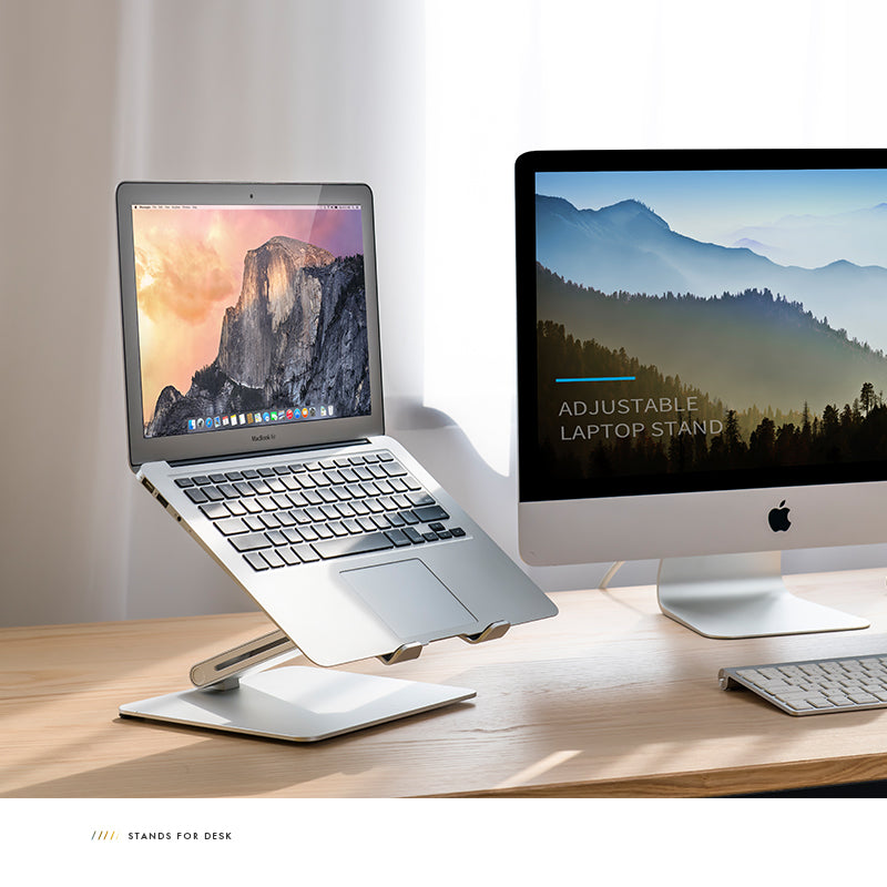 Laptop Stand Height Adjustable Aluminium by DigestWell Co.