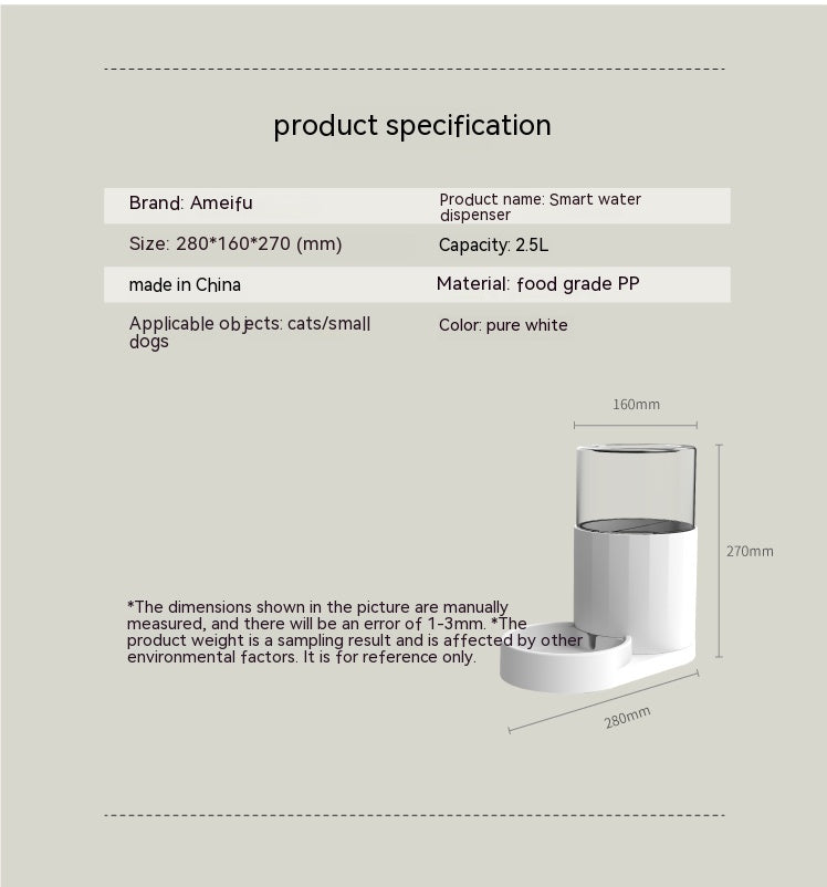Cat Water Fountain Automatic Pet Feeder by DigestWell Co.