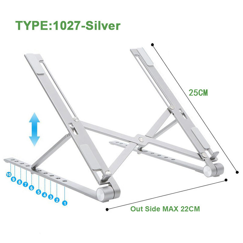 X Style Adjustable Foldable Aluminum Laptop Stand by DigestWell Co.