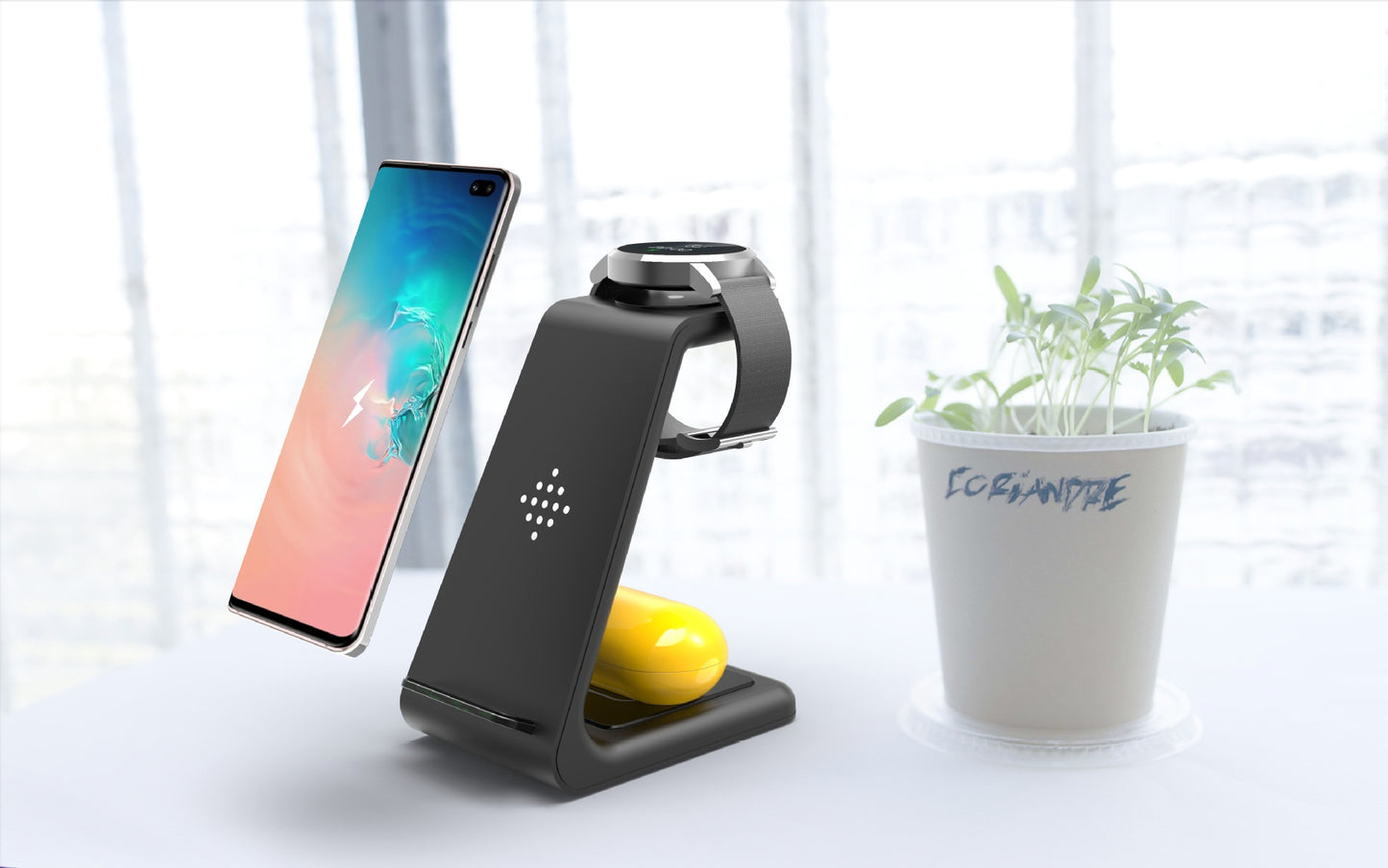 3 In 1 Fast Charging Station Wireless Charger Stand Wireless Quick Charge Dock For Phone Holder by DigestWell Co.
