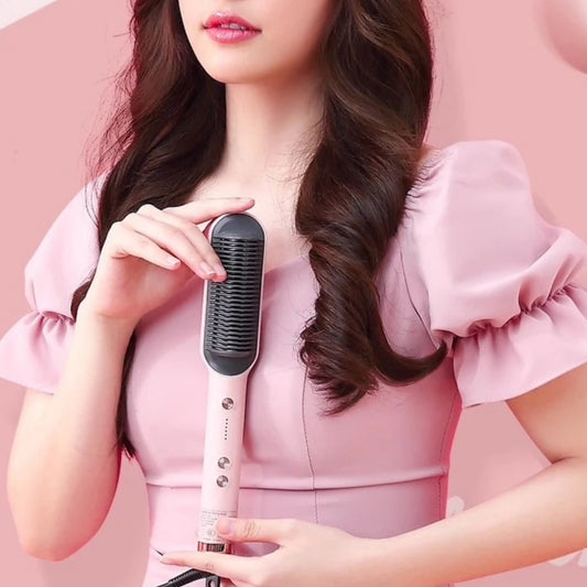 Hair Straightener Curling Iron CatThemed Gift Set Smoothing Hair Straightening Comb by DigestWell Co.
