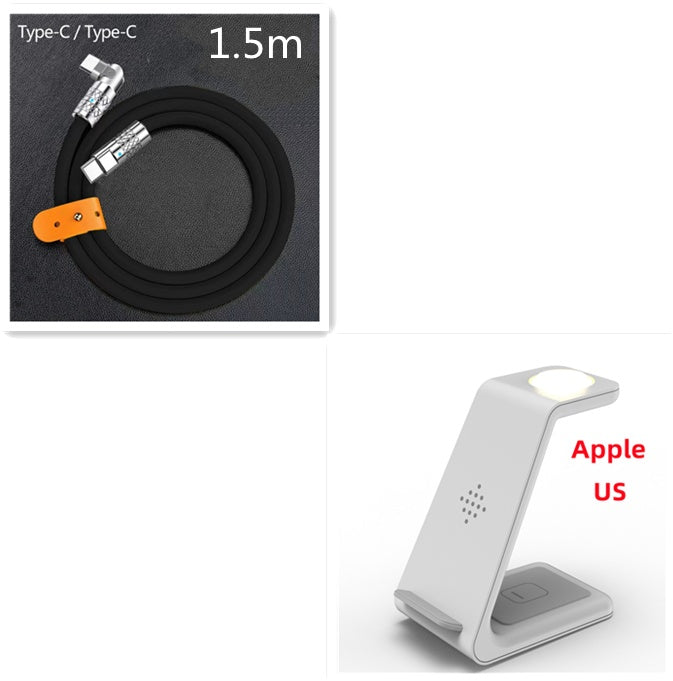 3 In 1 Fast Charging Station Wireless Charger Stand Wireless Quick Charge Dock For Phone Holder by DigestWell Co.