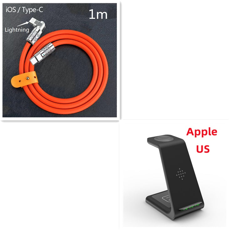 3 In 1 Fast Charging Station Wireless Charger Stand Wireless Quick Charge Dock For Phone Holder by DigestWell Co.