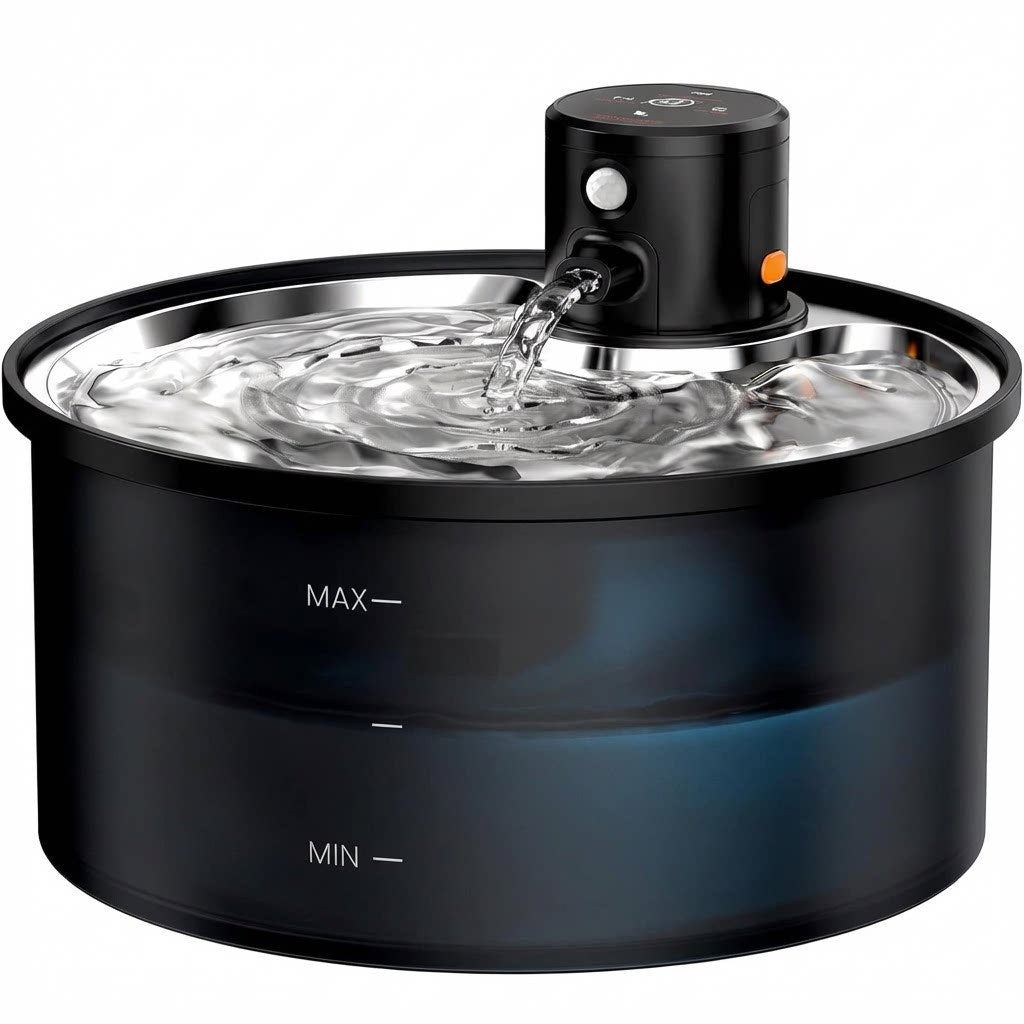 Stainless Steel Wireless Smart Pet Automatic Water Fountain by DigestWell Co.