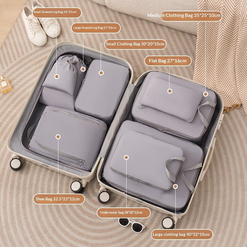 Compressible Travel Storage Bags Set - 6-Piece Luggage Organizers For Compartmentalized Packing Cubes by DigestWell Co.