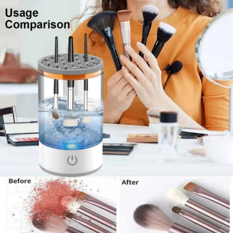 Makeup Brush Cleaner Automatic Rotating Makeup Brush Cleaner USB Portable Electric Cosmetic Makeup Brush Rotary Washing Machine by DigestWell Co.