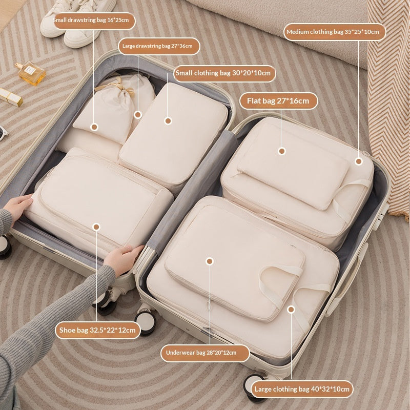 Compressible Travel Storage Bags Set - 6-Piece Luggage Organizers For Compartmentalized Packing Cubes by DigestWell Co.