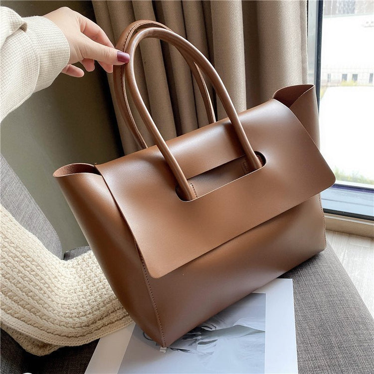 Fashion Women Shoulder Bags Large Capacity Handbags Simple Retro Tote Bags Solid Color Famous Brand High Quality Bags by Beauty Night Fashion