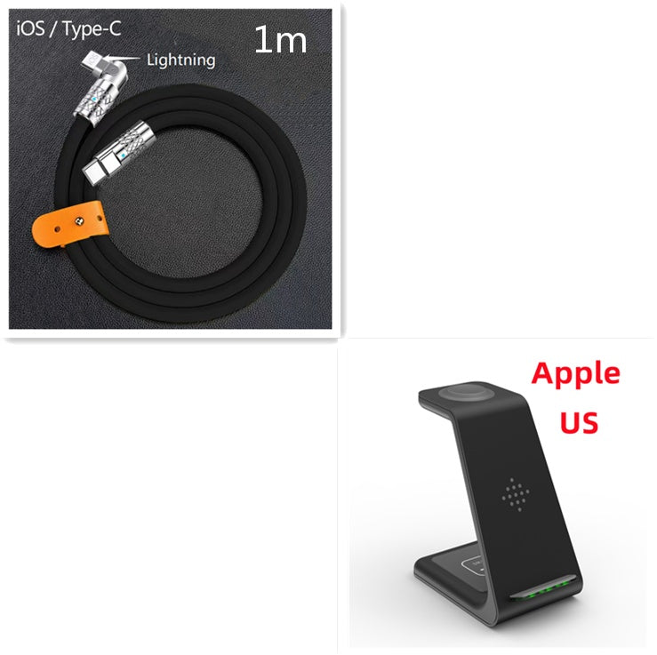 3 In 1 Fast Charging Station Wireless Charger Stand Wireless Quick Charge Dock For Phone Holder by DigestWell Co.
