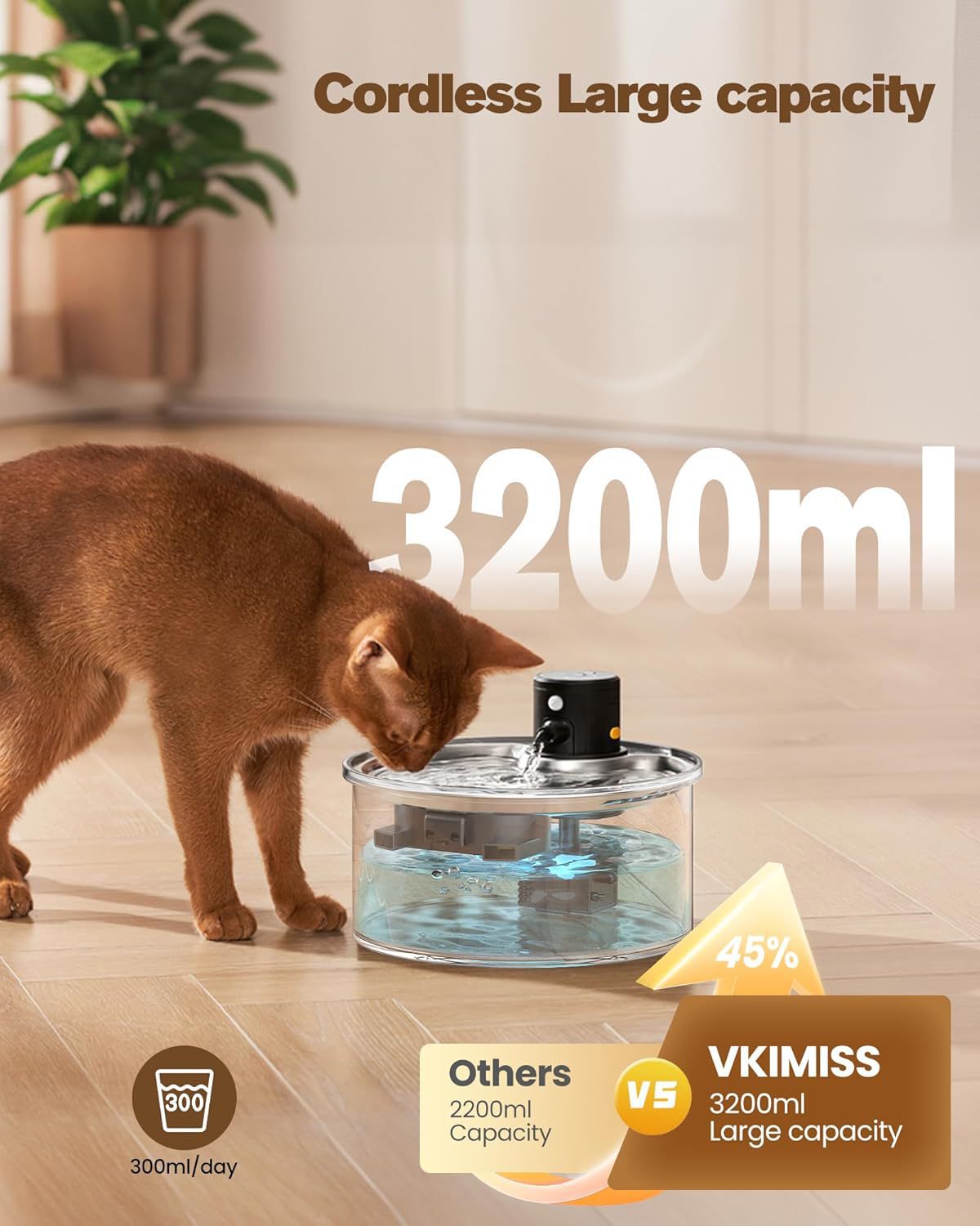 Stainless Steel Wireless Smart Pet Automatic Water Fountain by DigestWell Co.