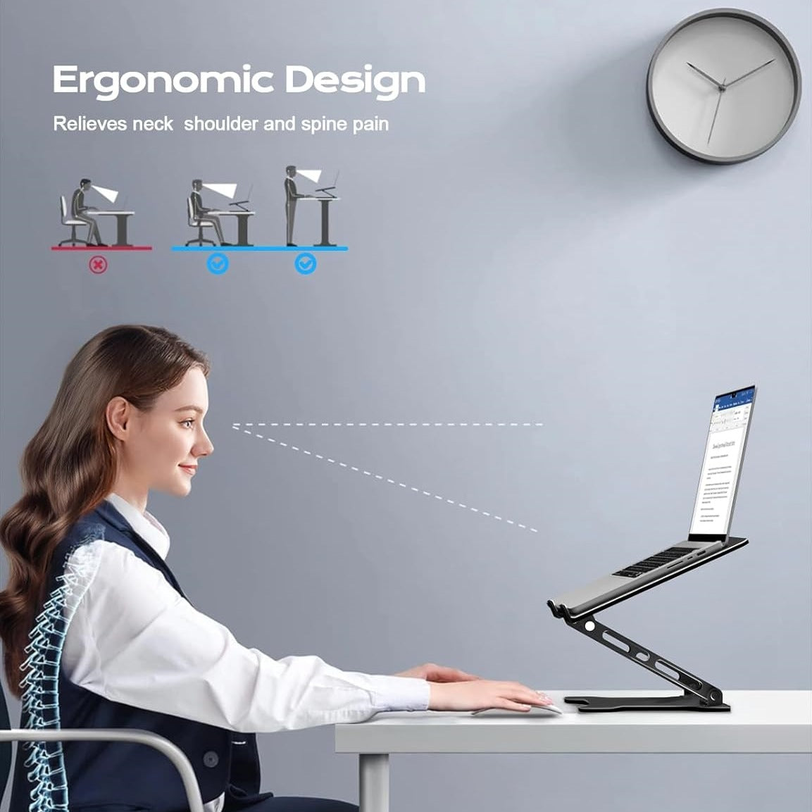 Foldable Adjustable Cooling Laptop Stand by DigestWell Co.