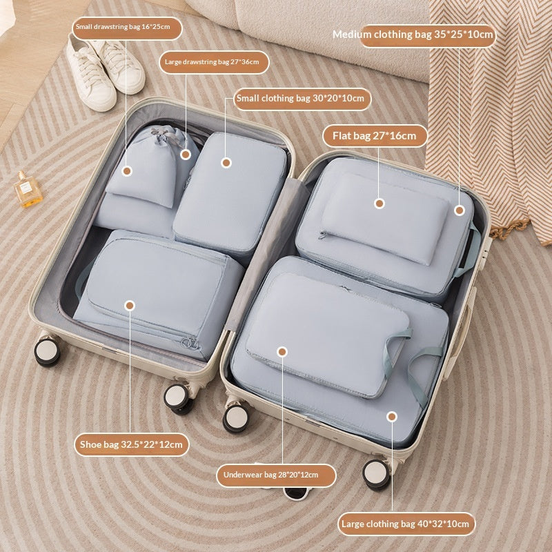 Compressible Travel Storage Bags Set - 6-Piece Luggage Organizers For Compartmentalized Packing Cubes by DigestWell Co.