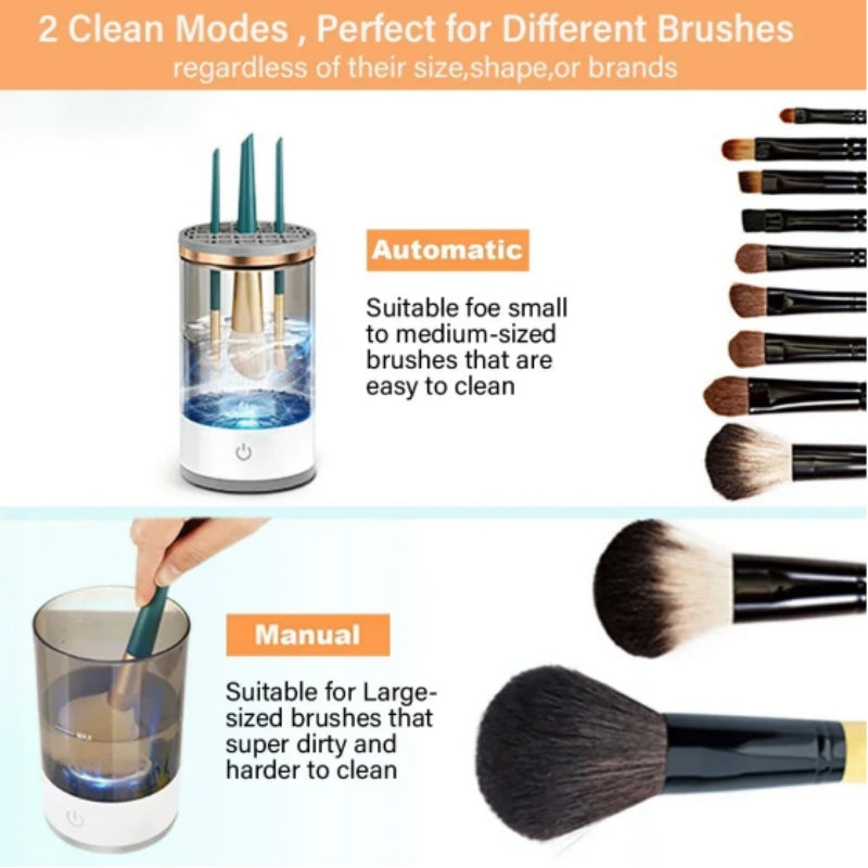 Makeup Brush Cleaner Automatic Rotating Makeup Brush Cleaner USB Portable Electric Cosmetic Makeup Brush Rotary Washing Machine by DigestWell Co.