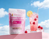 WINYEL Nutrition Clear Protein Collagen Peptides, Raspberry Lemonade, 20g Protein, Zero Sugar, Grass-Fed Whey, 250g by DigestWell Co.