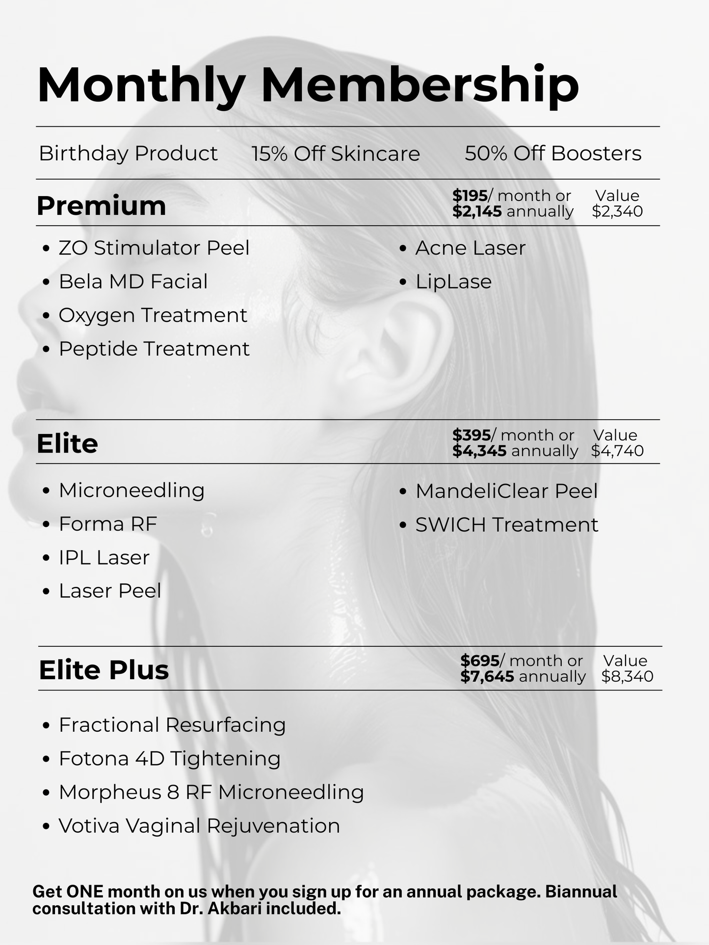 Elite Plus Membership (Annual: Two Months Free!) by Monarch MD Medical Aesthetics