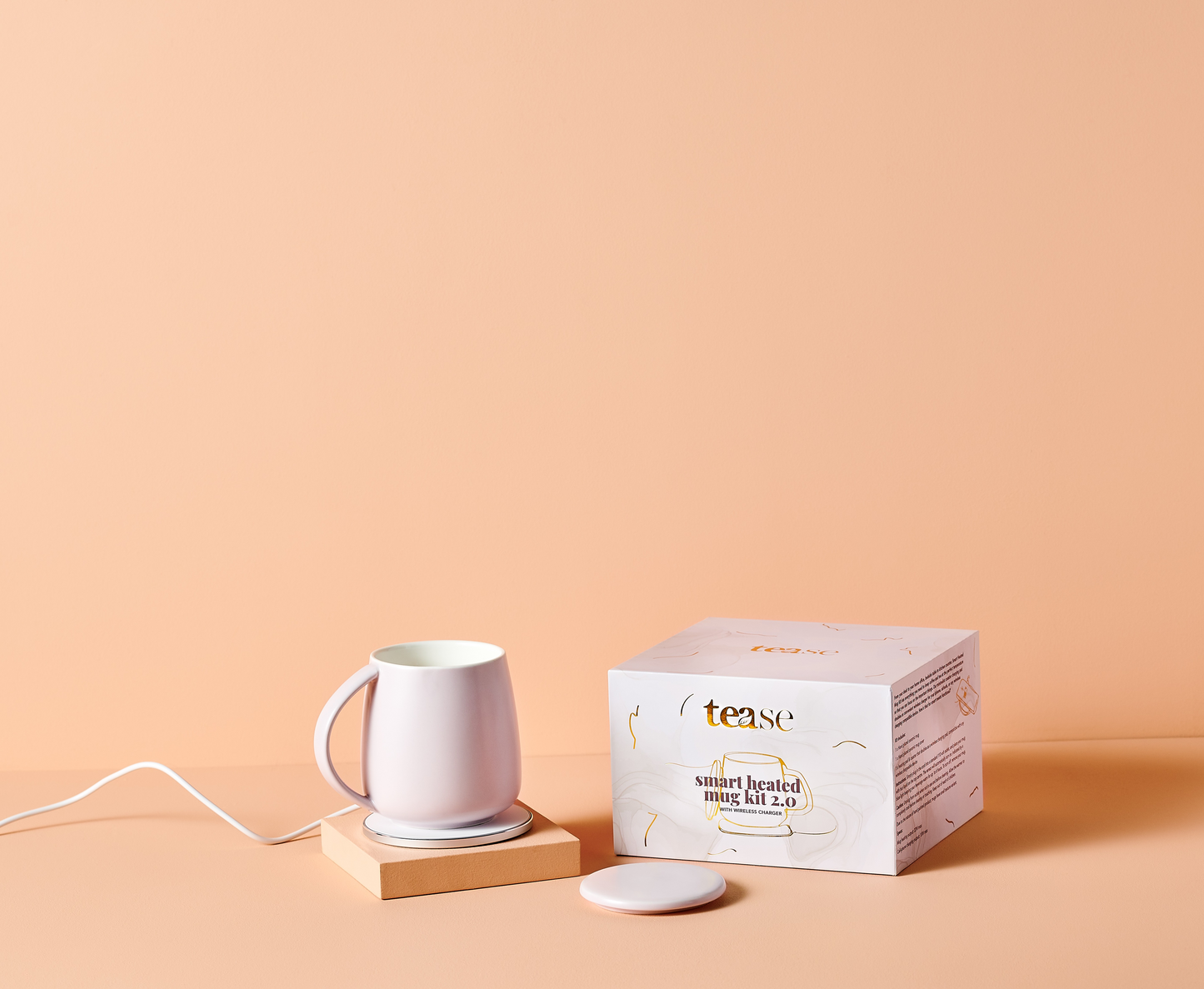 Smart Heated Mug Kit 2.0 with Wireless Charger by Tease - Tea Inspired Wellness & Beauty