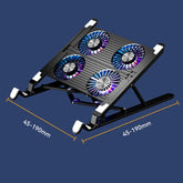 Foldable Laptop Cooling Pad with 4 Fans — Portable Stand for 13–17.3 Inch Laptops by DigestWell Co.