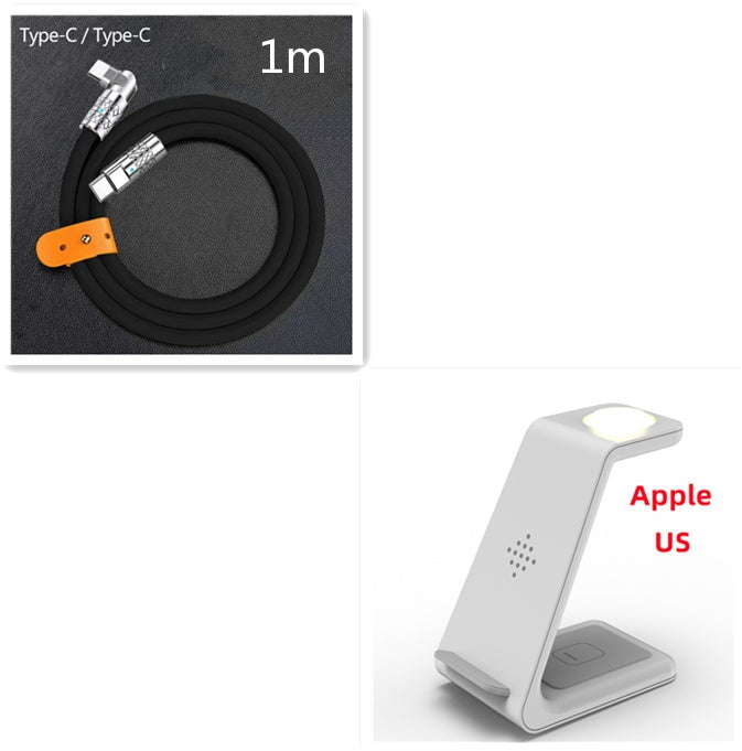 3 In 1 Fast Charging Station Wireless Charger Stand Wireless Quick Charge Dock For Phone Holder by DigestWell Co.