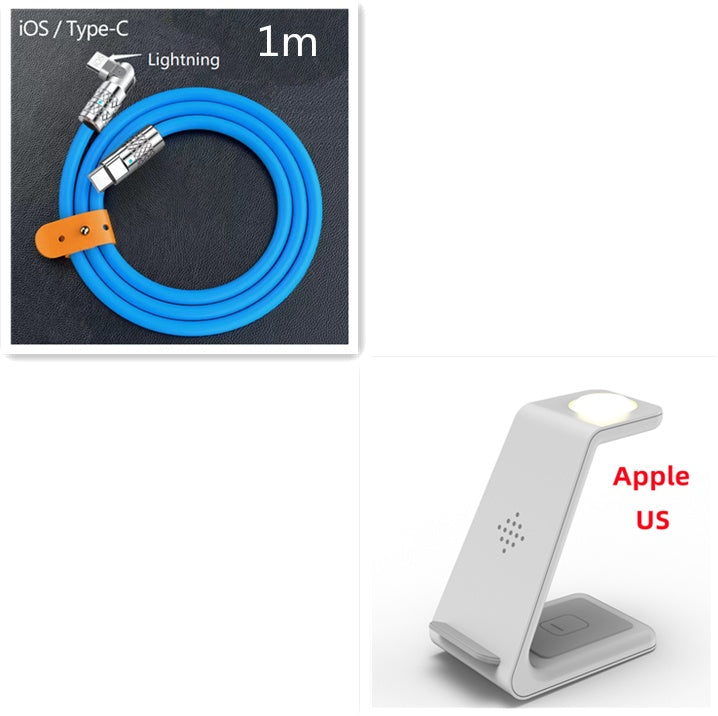 3 In 1 Fast Charging Station Wireless Charger Stand Wireless Quick Charge Dock For Phone Holder by DigestWell Co.