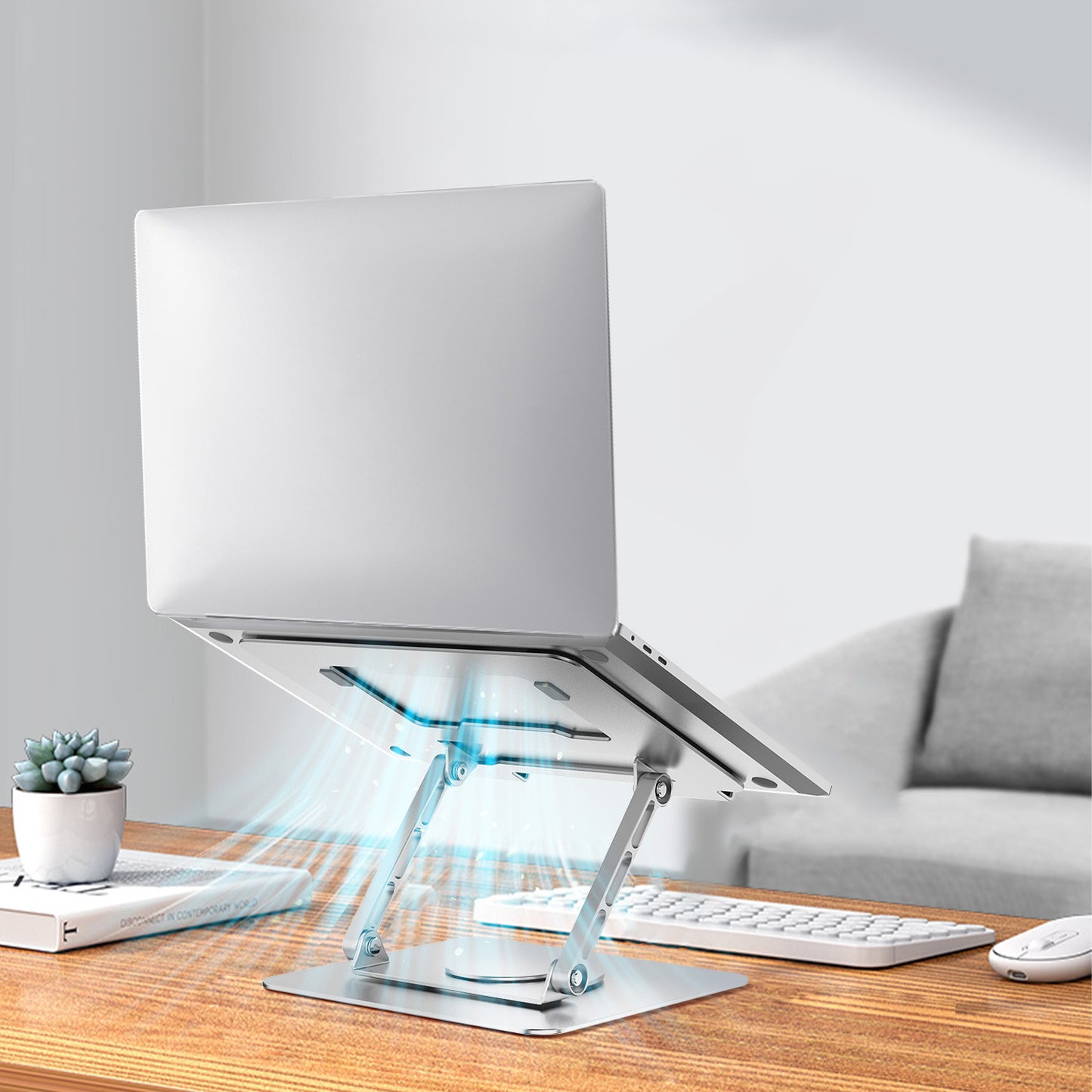 Foldable Adjustable Rotating Aluminum Laptop Stand by DigestWell Co.