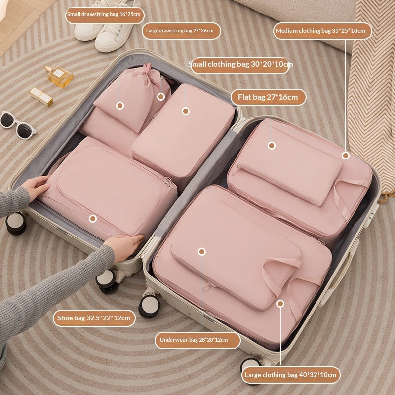 Compressible Travel Storage Bags Set - 6-Piece Luggage Organizers For Compartmentalized Packing Cubes by DigestWell Co.