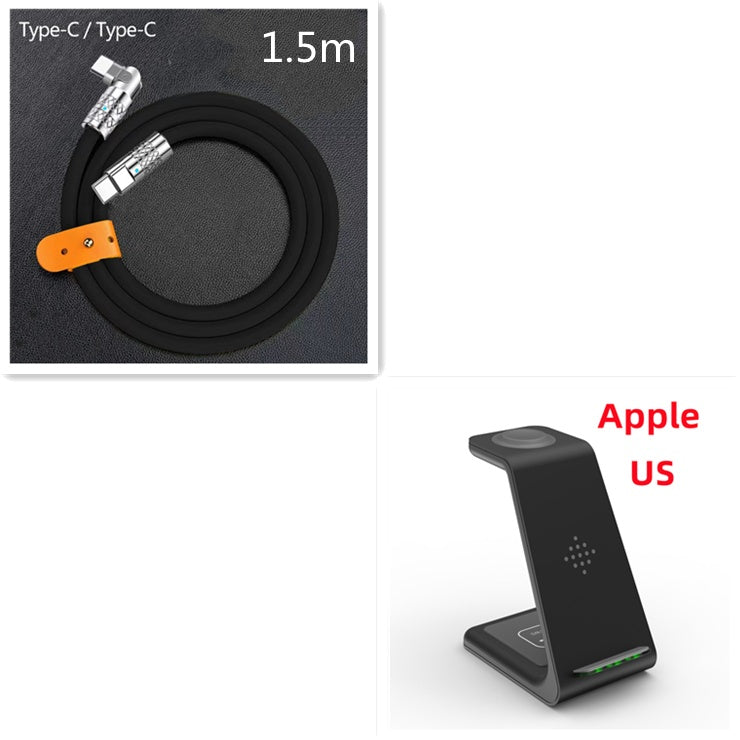 3 In 1 Fast Charging Station Wireless Charger Stand Wireless Quick Charge Dock For Phone Holder by DigestWell Co.