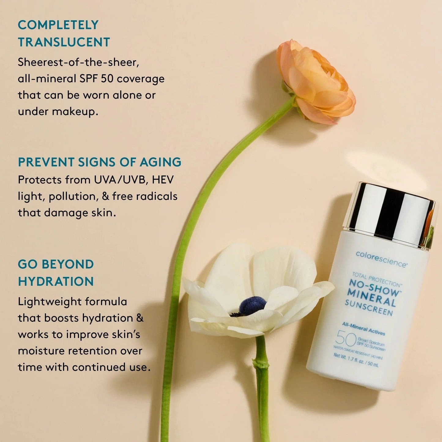 Colorescience: No-Show Mineral Sunscreen SPF50 by Monarch MD Medical Aesthetics