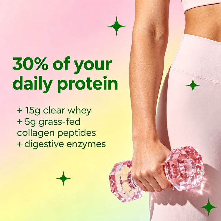 WINYEL Nutrition Clear Protein Collagen Peptides, Raspberry Lemonade, 20g Protein, Zero Sugar, Grass-Fed Whey, 250g by DigestWell Co.