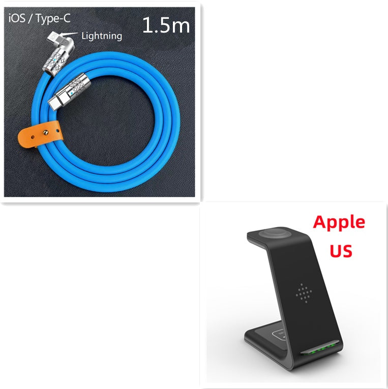 3 In 1 Fast Charging Station Wireless Charger Stand Wireless Quick Charge Dock For Phone Holder by DigestWell Co.