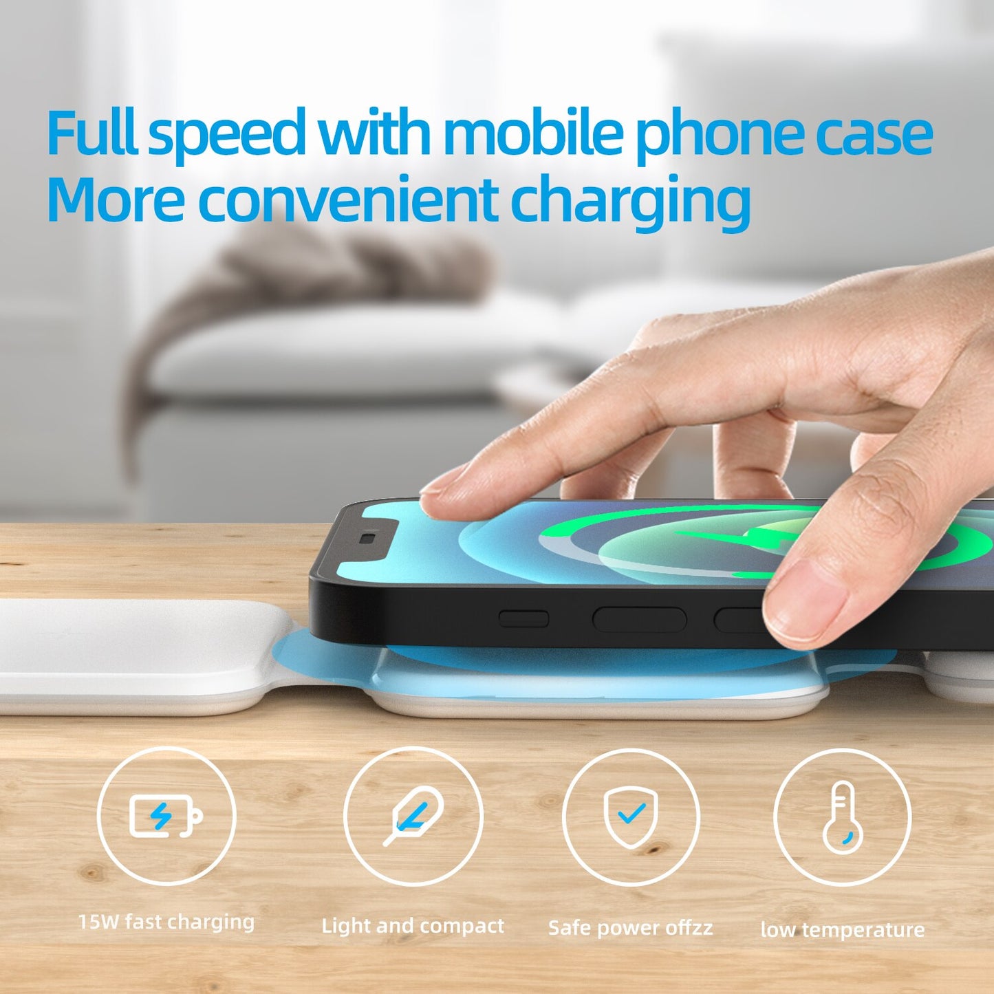 3 In 1 Magnetic Foldable Wireless Charger Charging Station Multi-device Folding Cell Phone Wireless Charger Gadgets by DigestWell Co.