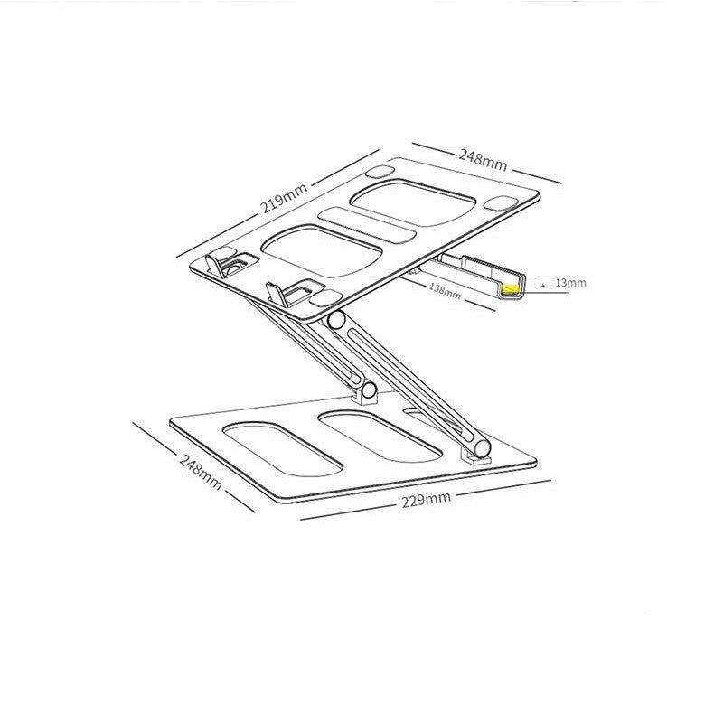 Metal Laptop Stand Office Adjustable Lift Table by DigestWell Co.