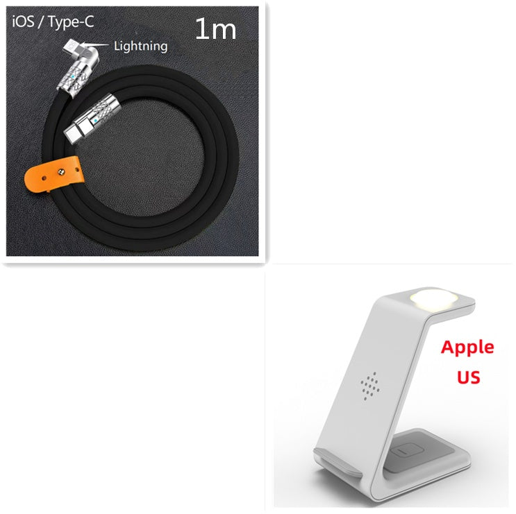3 In 1 Fast Charging Station Wireless Charger Stand Wireless Quick Charge Dock For Phone Holder by DigestWell Co.