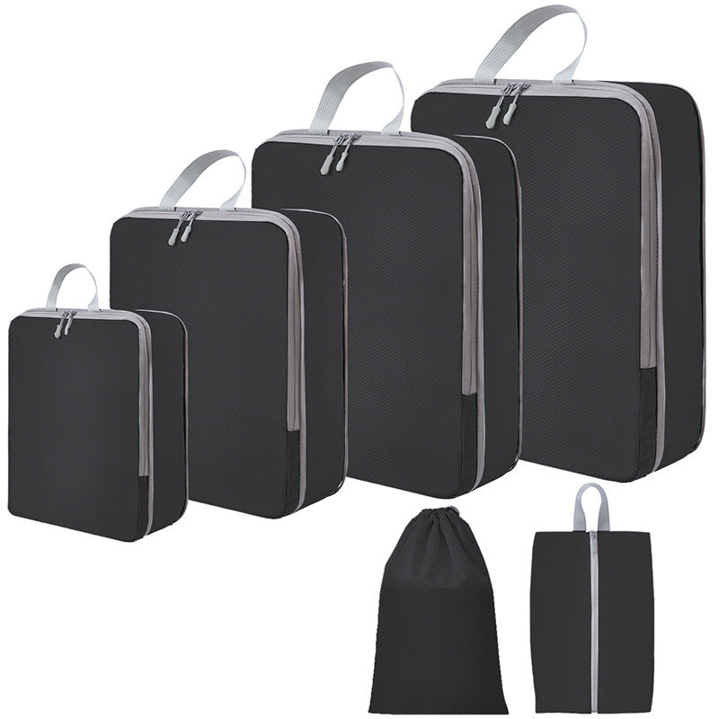 Compression Travel Storage Bag Set, Luggage Organizer Packing Cubes For Clothes, Shoes, Cosmetics And Travel Toiletries by DigestWell Co.