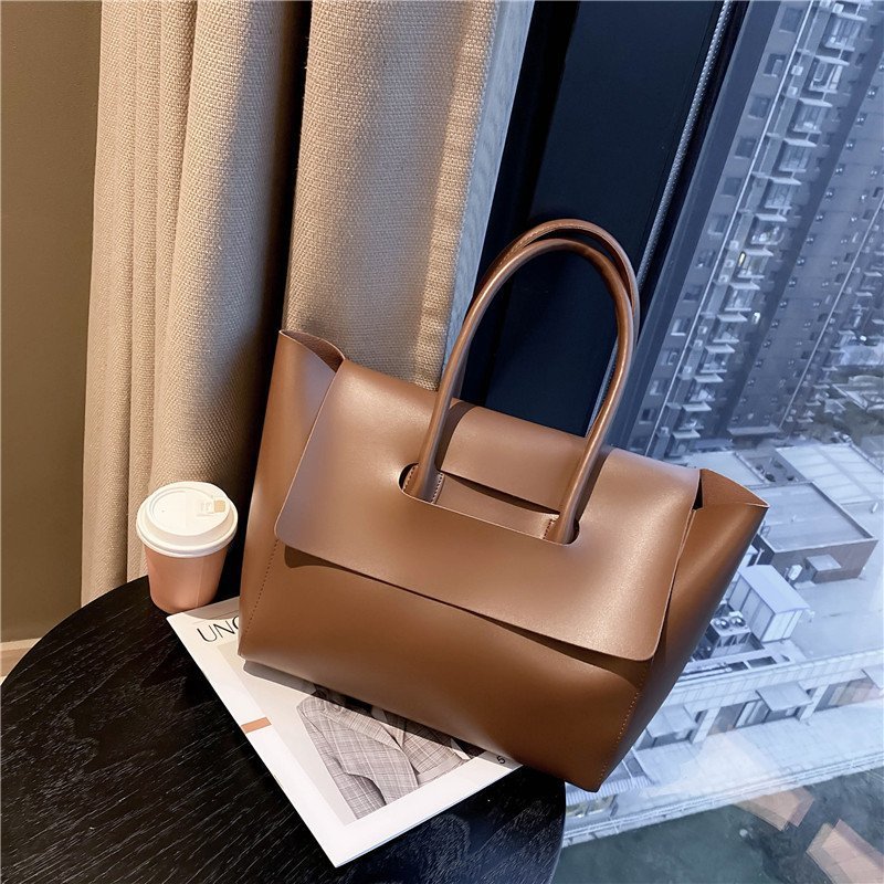 Fashion Women Shoulder Bags Large Capacity Handbags Simple Retro Tote Bags Solid Color Famous Brand High Quality Bags by Beauty Night Fashion