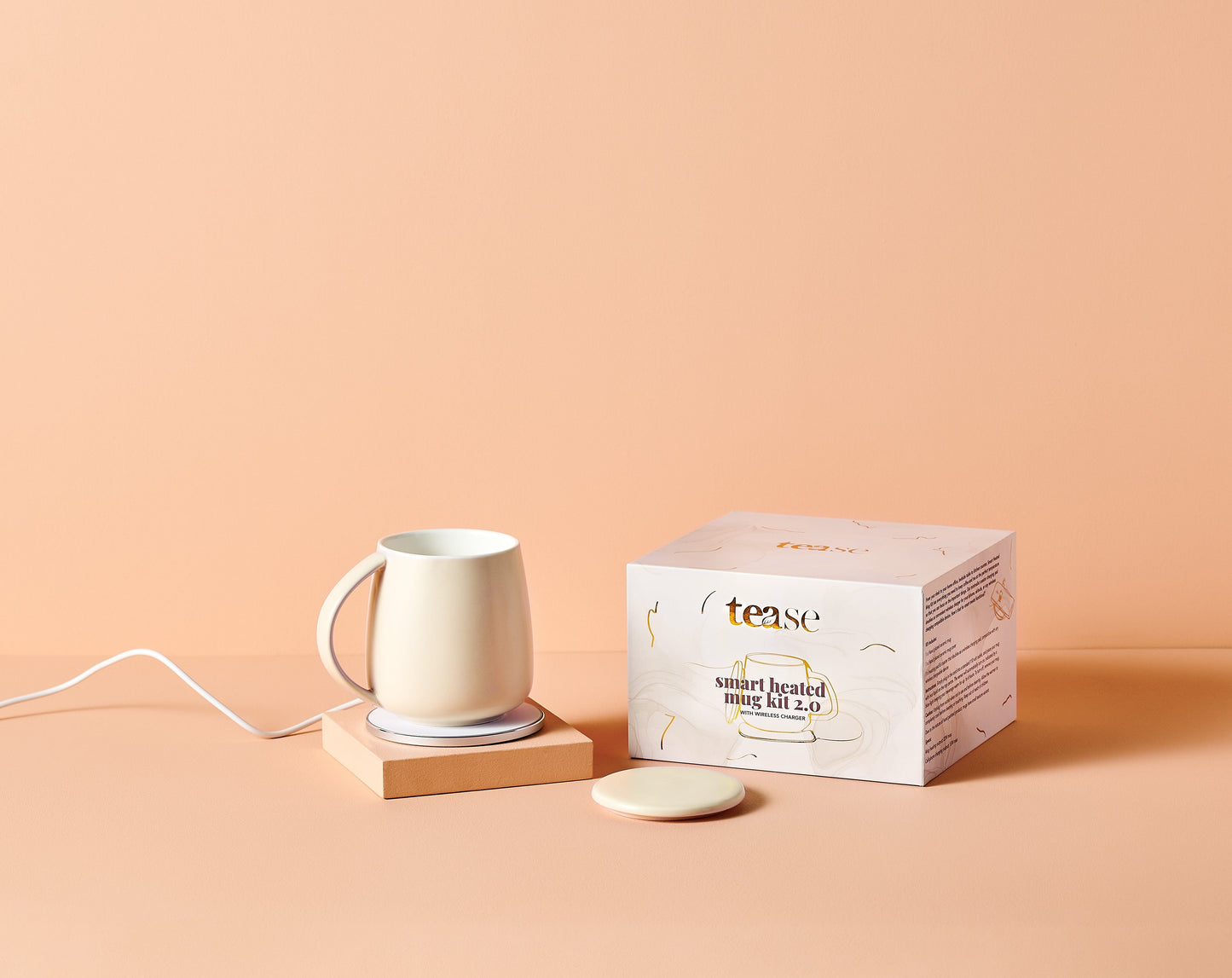 Smart Heated Mug Kit 2.0 with Wireless Charger by Tease - Tea Inspired Wellness & Beauty